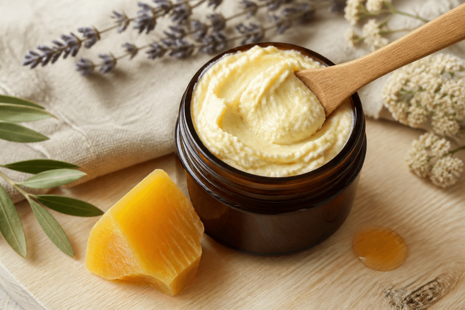 Whipped tallow balm - ubijany balsam z łoju o konsystencji lekkiego musu w bursztynowym słoiczku